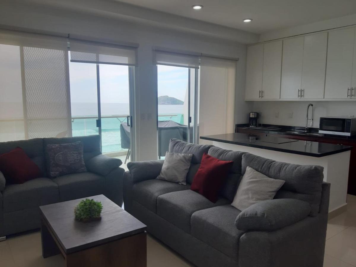 מזטלן Hermoso Y Moderno Departamento Frente Al Malecon Con Preciosa Vista Al Mar מראה חיצוני תמונה